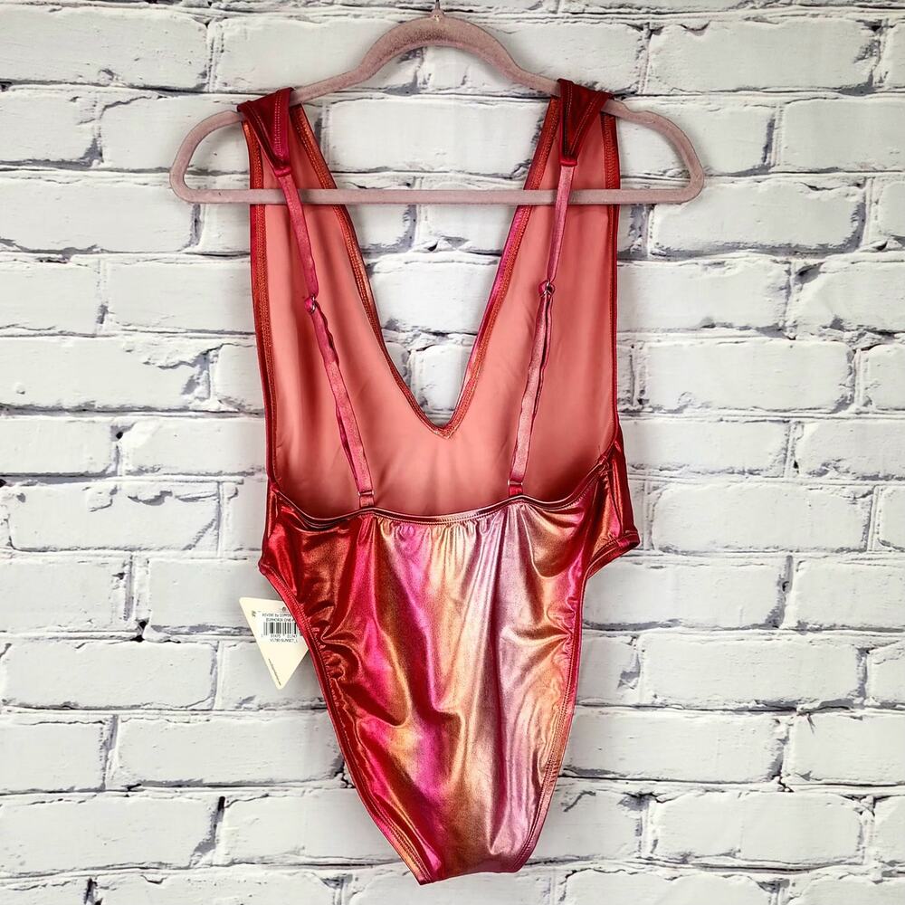 Dippin Daisys Euphoria Swimsuit Size L Sunset Ombre Summer beachy pool party - Picture 3 of 8